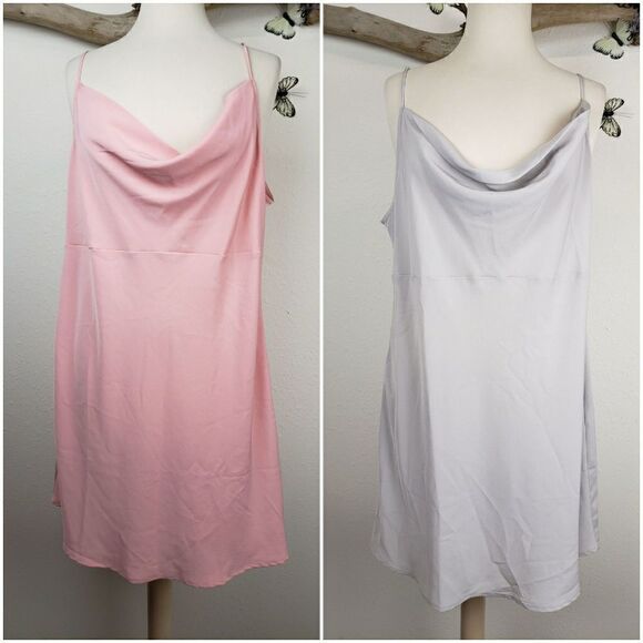 Forever 21 plus size 0X lot of 2 mini length slip dresses - Picture 1 of 9
